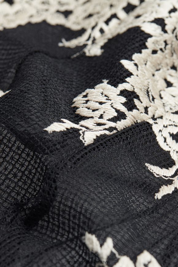 moterys juoda/dramblio kaulo gražių gėlių nėriniai ir tiulio korpusas Intimissimi drabužiai 248BPB1228