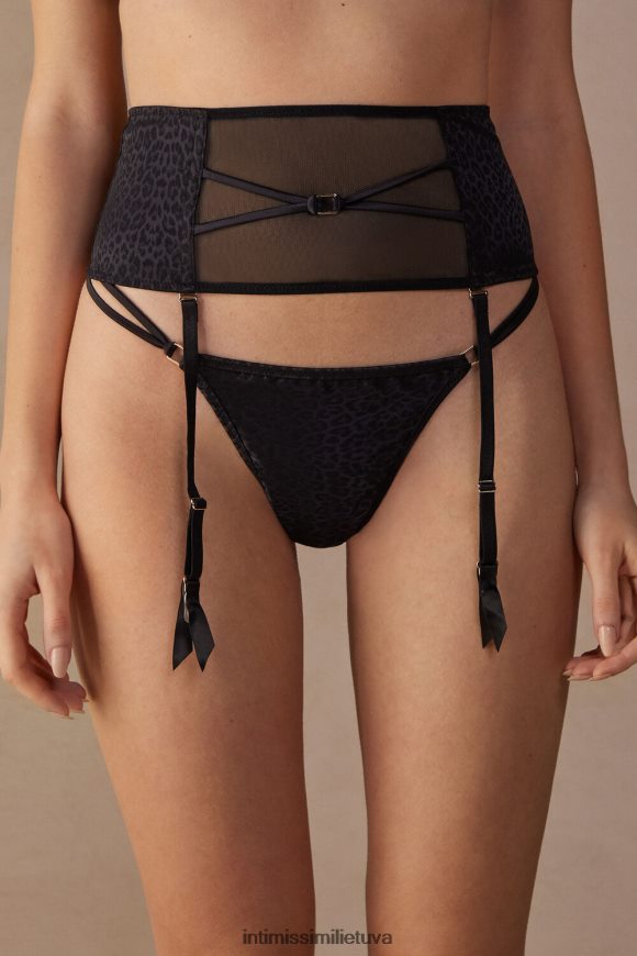 moterys juodas šaunios minimalios petnešos Intimissimi drabužiai 248BPB1220