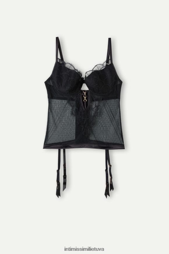 moterys juodas grynas charme carioca basque Intimissimi drabužiai 248BPB1219