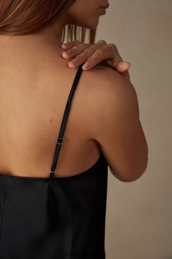 moterys juodas šilko slydimas Intimissimi drabužiai 248BPB1252