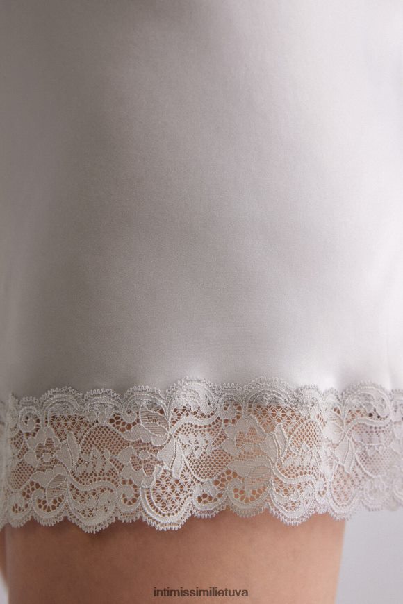 moterys ledo pilka šilkinis dėklas su nėrinių įdėklu Intimissimi drabužiai 248BPB1207