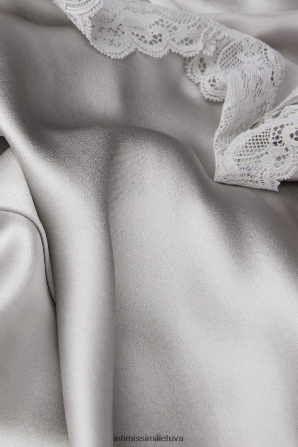moterys ledo pilka šilkinis dėklas su nėrinių įdėklu Intimissimi drabužiai 248BPB1207