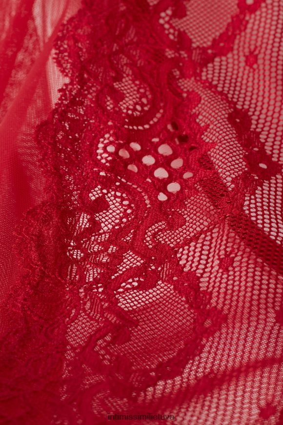 moterys sandarinimo vaškas raudonas nuodėmingos fantazijos nėriniai ir tiulis babydoll Intimissimi drabužiai 248BPB1212