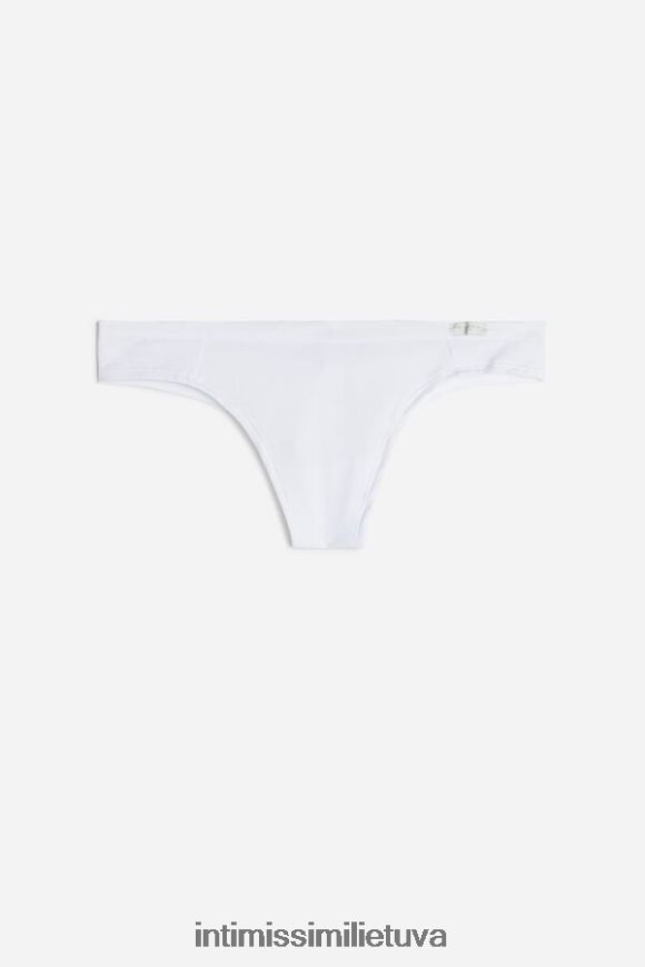 moterys baltas natūralios medvilnės braziliškos kelnaitės Intimissimi apatinis trikotažas 248BPB1198