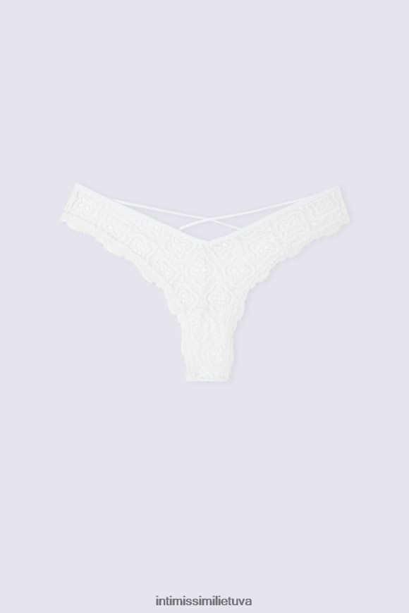 moterys bianco perla liaudiškos ir skanios devintojo dešimtmečio braziliškos kelnaitės Intimissimi apatinis trikotažas 248BPB887