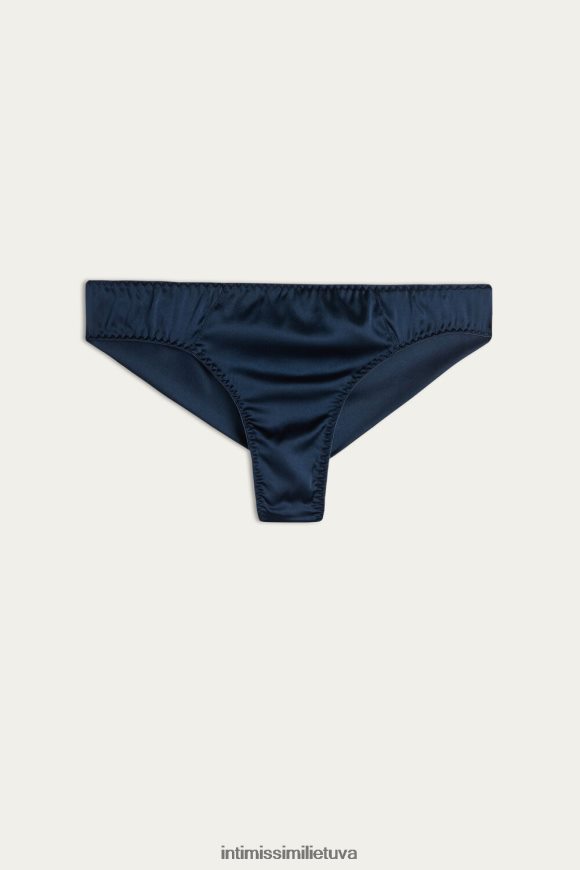 moterys intensyvi mėlyna šilkinės braziliškos kelnaitės Intimissimi apatinis trikotažas 248BPB1048