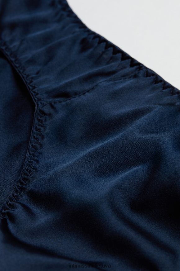 moterys intensyvi mėlyna šilkinės braziliškos kelnaitės Intimissimi apatinis trikotažas 248BPB1048