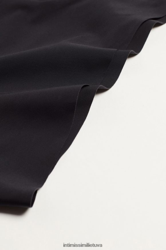 moterys juodas 80-ųjų stiliaus itin lengvos braziliškos mikropluošto kelnės Intimissimi apatinis trikotažas 248BPB1116