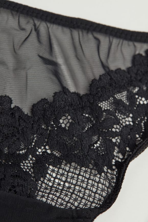 moterys juodas Gražios gėlės braziliškos kelnaitės Intimissimi apatinis trikotažas 248BPB1043