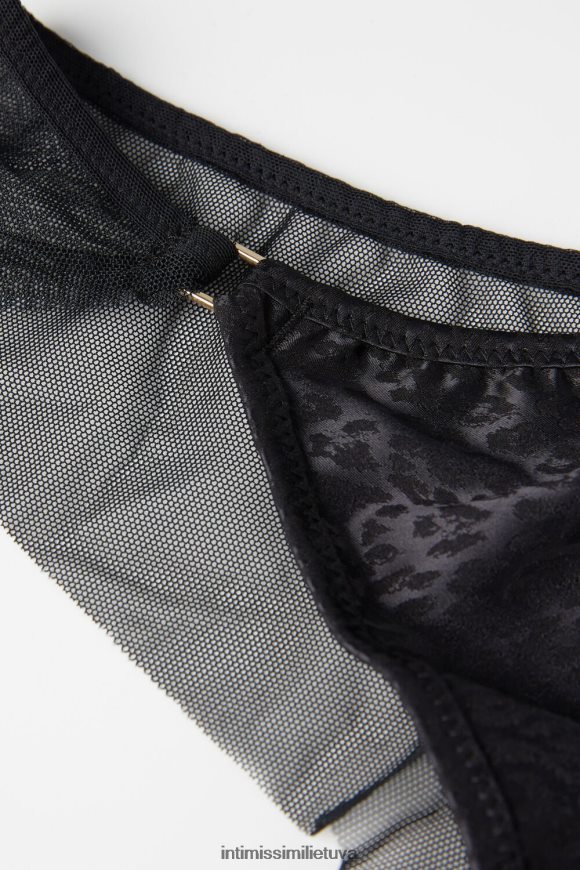 moterys juodas šaunios minimalios braziliškos kelnaitės Intimissimi apatinis trikotažas 248BPB974