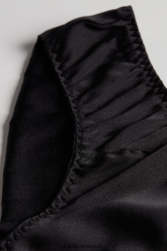 moterys juodas šilkinės braziliškos kelnaitės Intimissimi apatinis trikotažas 248BPB1165