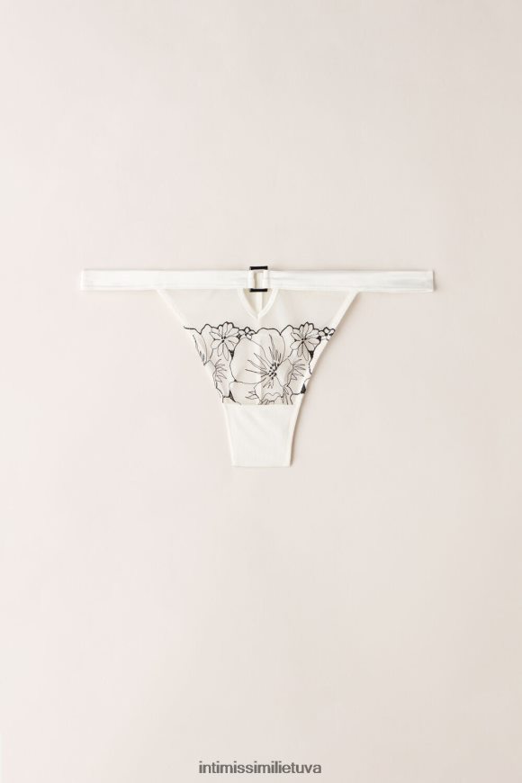 moterys milteliai balti/juodi gryno džiaugsmo braziliškos kelnaitės Intimissimi apatinis trikotažas 248BPB958