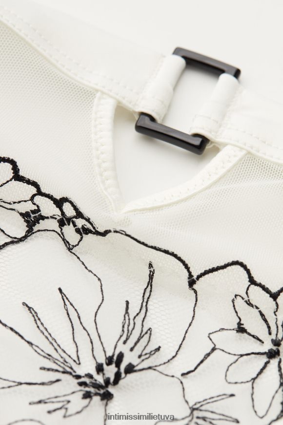 moterys milteliai balti/juodi gryno džiaugsmo braziliškos kelnaitės Intimissimi apatinis trikotažas 248BPB958