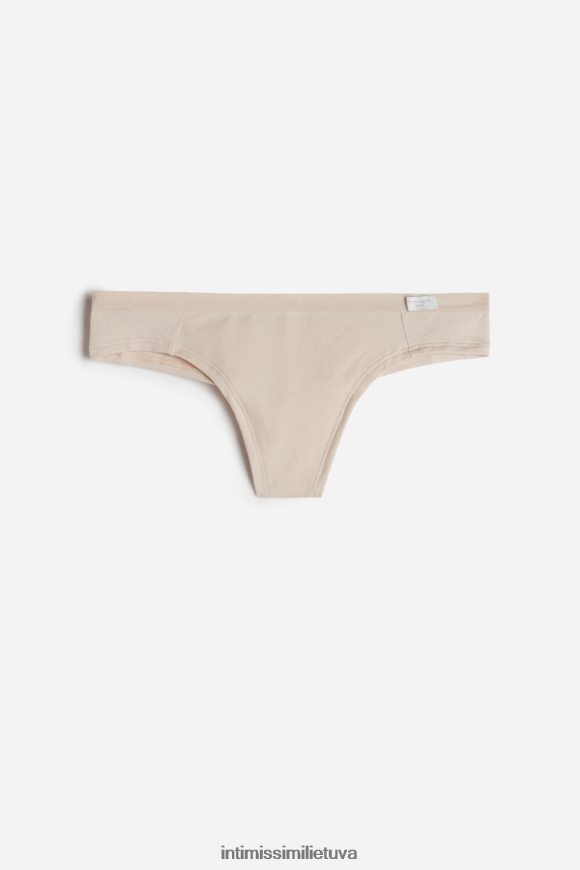 moterys rožinis šilkas natūralios medvilnės braziliškos kelnaitės Intimissimi apatinis trikotažas 248BPB1188