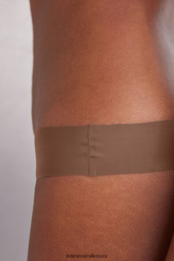 moterys tamsiai smėlio spalvos itin lengvas braziliškas mikropluoštas Intimissimi apatinis trikotažas 248BPB1136