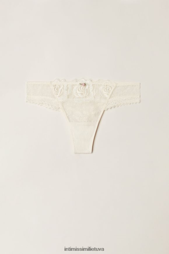 moterys vanilės dramblio kaulo rožių kvapo braziliškos kelnaitės Intimissimi apatinis trikotažas 248BPB942