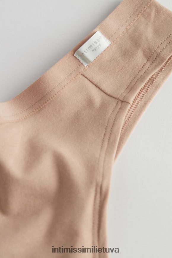 moterys švelnus smėlio spalvos natūralios medvilnės braziliškos kelnaitės Intimissimi apatinis trikotažas 248BPB1190
