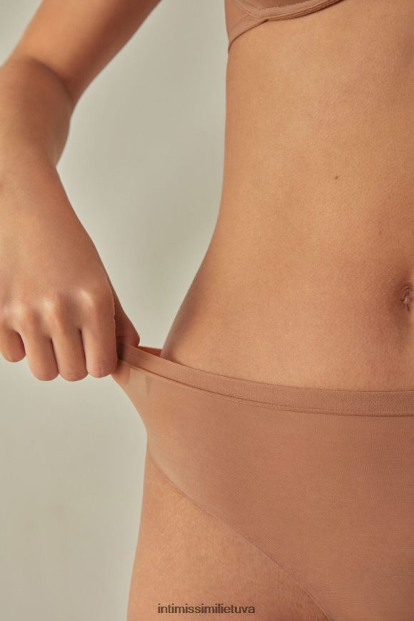 moterys vidutinio smėlio spalvos nematomos liečiamos braziliškos kelnaitės Intimissimi apatinis trikotažas 248BPB1143
