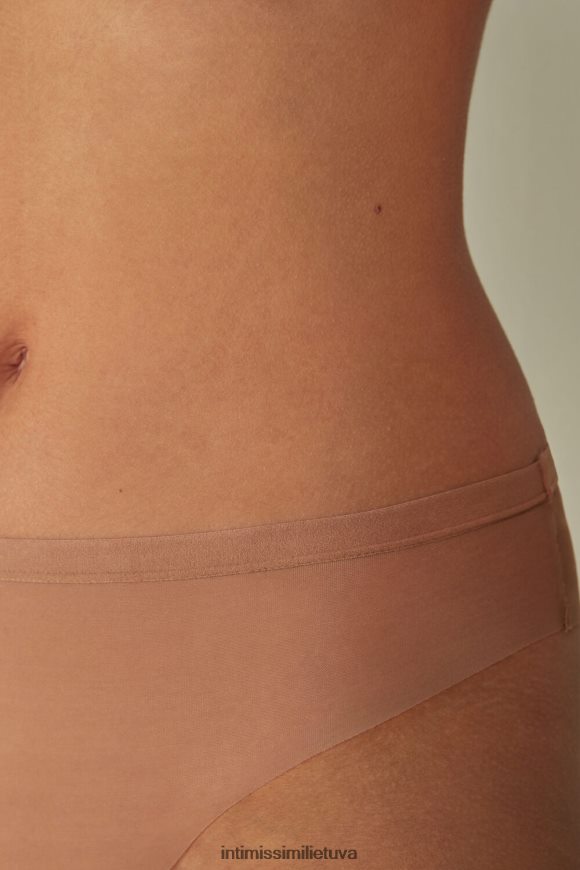 moterys vidutinio smėlio spalvos nematomos liečiamos braziliškos kelnaitės Intimissimi apatinis trikotažas 248BPB1143