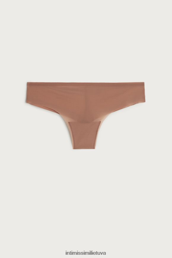 moterys vidutinio smėlio spalvos nematomos liečiamos braziliškos kelnaitės Intimissimi apatinis trikotažas 248BPB1143