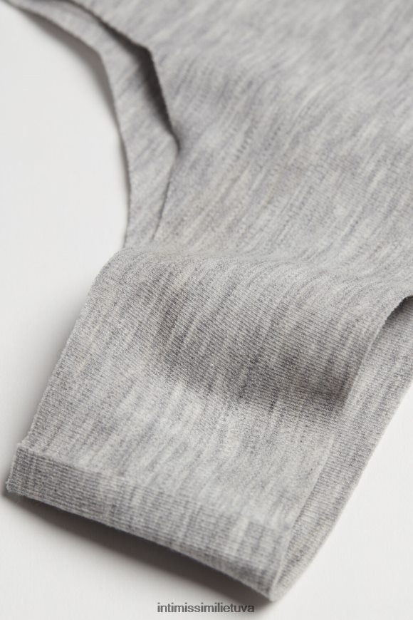 moterys šviesiai pilkas melanžas lazeriu kirpti medvilniniai braziliški apatiniai Intimissimi apatinis trikotažas 248BPB1183