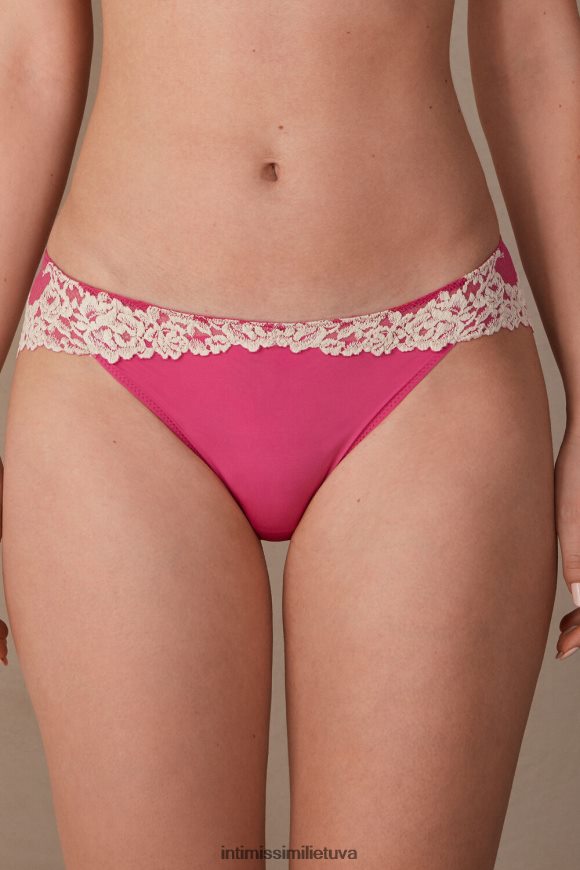 moterys Valentino rožinė/dramblio kaulo spalva gražių gėlių kelnaitės Intimissimi apatinis trikotažas 248BPB971