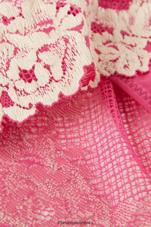 moterys Valentino rožinė/dramblio kaulo spalva gražių gėlių kelnaitės Intimissimi apatinis trikotažas 248BPB971