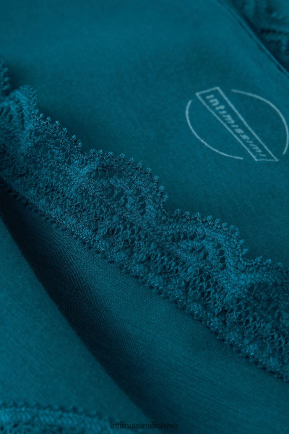 moterys žalsvai mėlyna medvilninės ir nėrinių kelnaitės Intimissimi apatinis trikotažas 248BPB900