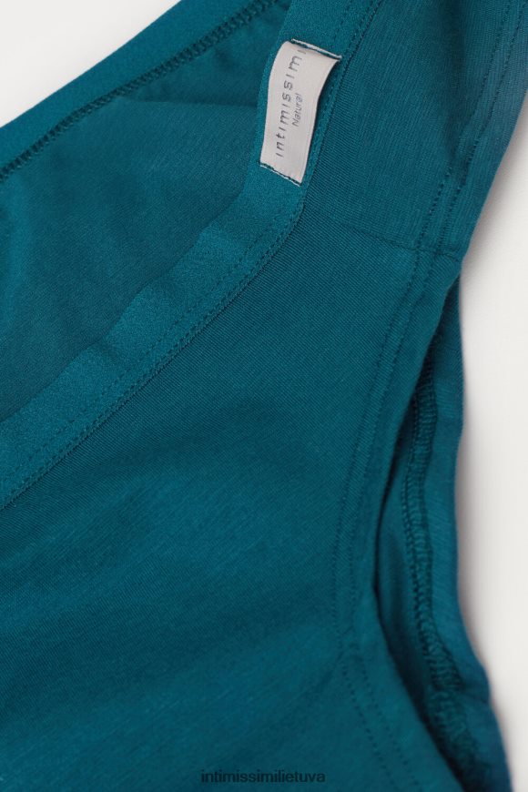 moterys žalsvai mėlyna natūralios medvilnės kelnaitės Intimissimi apatinis trikotažas 248BPB862