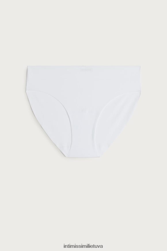 moterys baltas besiūlės mikropluošto prigludusios kelnaitės Intimissimi apatinis trikotažas 248BPB1172