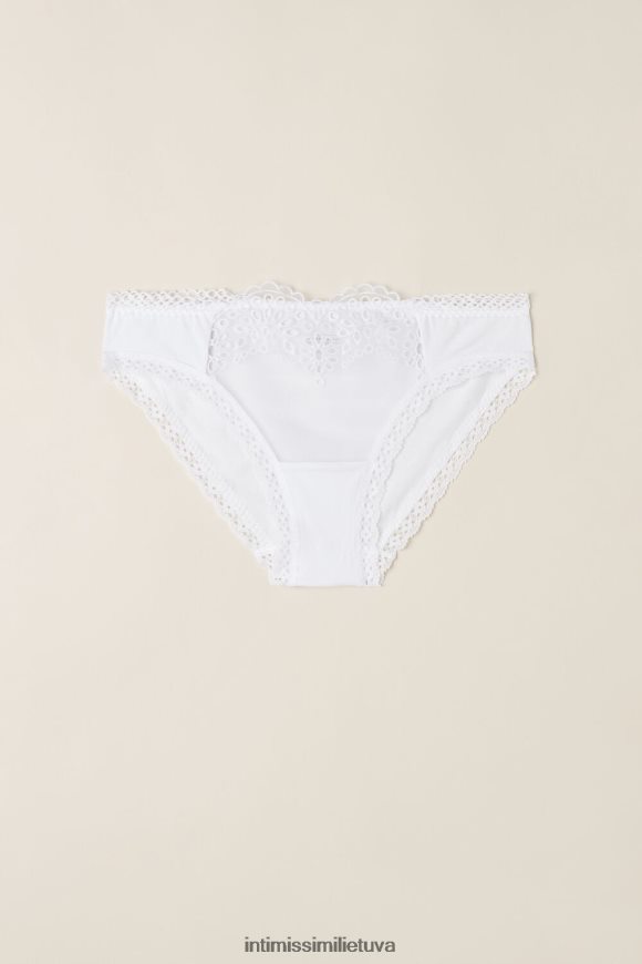 moterys baltas nesenstančios paprastumo medvilninės kelnaitės Intimissimi apatinis trikotažas 248BPB931