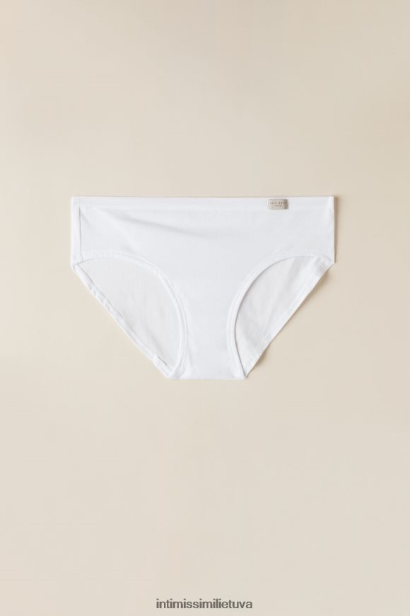 moterys baltas pilnai dengiančios medvilninės kelnaitės Intimissimi apatinis trikotažas 248BPB1033