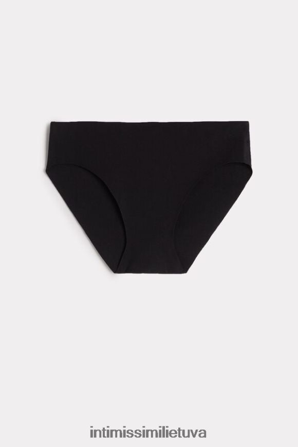 moterys juodas neapdoroto kirpimo medvilninės kelnaitės Intimissimi apatinis trikotažas 248BPB1187
