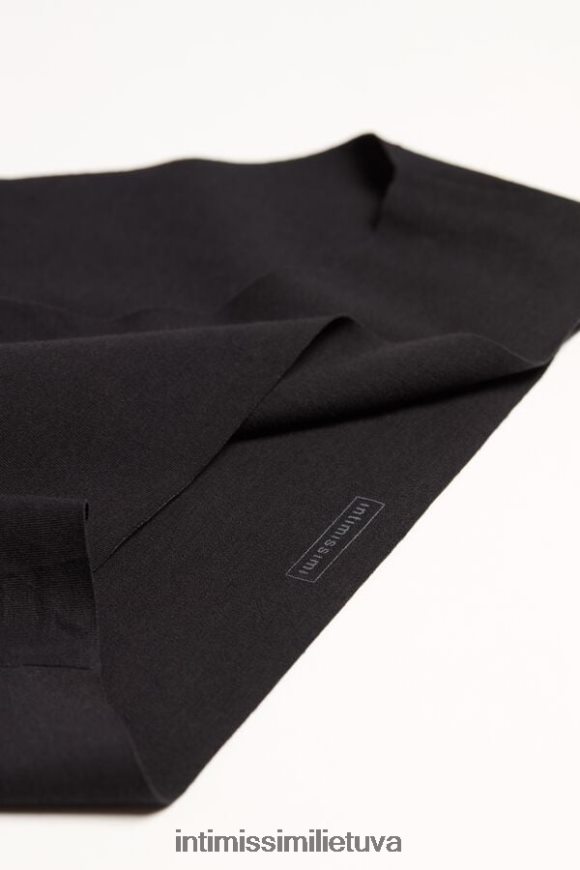 moterys juodas neapdoroto kirpimo medvilninės kelnaitės Intimissimi apatinis trikotažas 248BPB1187