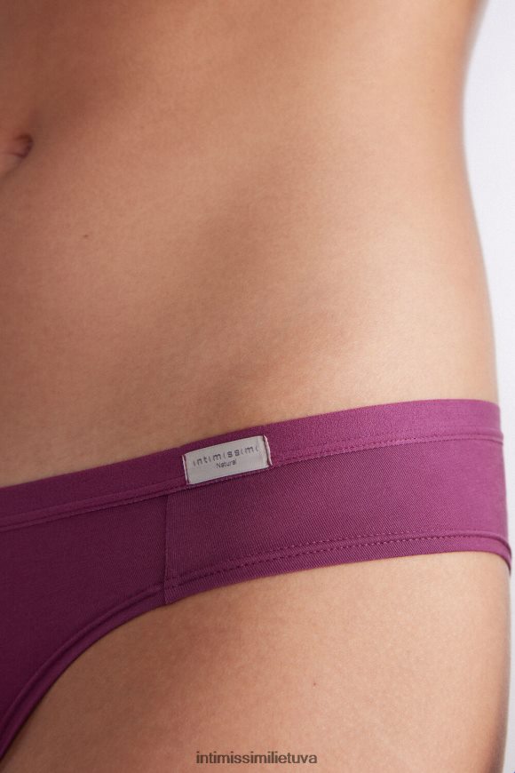 moterys purpurinis vynas natūralios medvilnės kelnaitės Intimissimi apatinis trikotažas 248BPB866