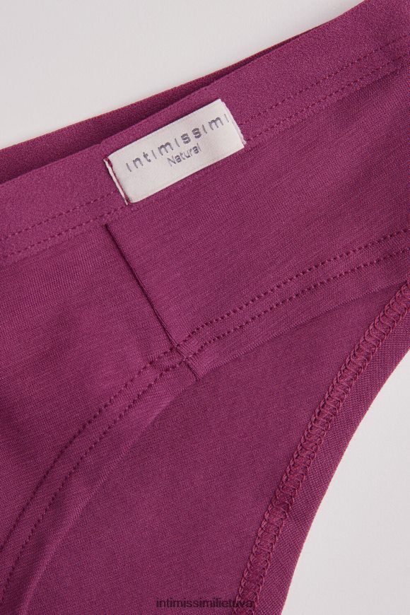 moterys purpurinis vynas natūralios medvilnės kelnaitės Intimissimi apatinis trikotažas 248BPB866