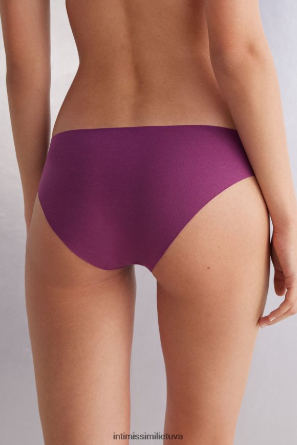 moterys purpurinis vynas neapdoroto kirpimo medvilninės kelnaitės Intimissimi apatinis trikotažas 248BPB903