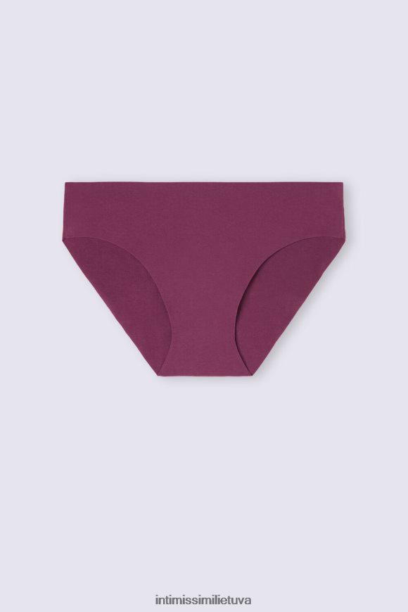 moterys purpurinis vynas neapdoroto kirpimo medvilninės kelnaitės Intimissimi apatinis trikotažas 248BPB903