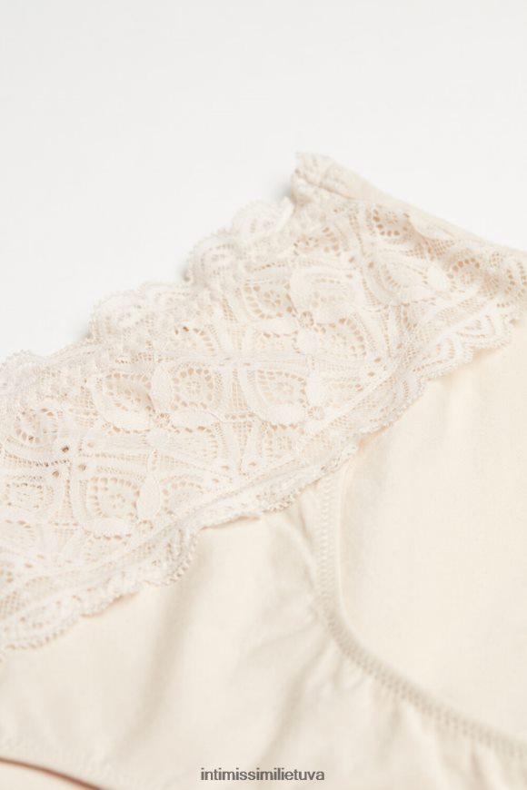 moterys rožinis šilkas daugiaaukštės kelnaitės iš nėrinių ir medvilnės Intimissimi apatinis trikotažas 248BPB1073