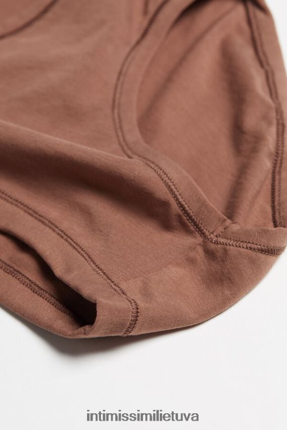 moterys tamsiai smėlio spalvos itin lengvos supima medvilninės kelnaitės Intimissimi apatinis trikotažas 248BPB1140