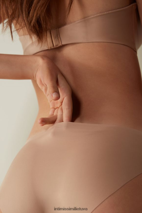 moterys švelnus smėlio spalvos besiūlės mikropluošto prigludusios kelnaitės Intimissimi apatinis trikotažas 248BPB1171