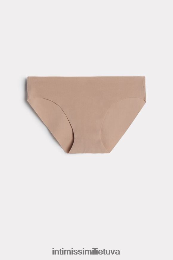 moterys švelnus smėlio spalvos neapdoroto kirpimo medvilninės kelnaitės Intimissimi apatinis trikotažas 248BPB1182
