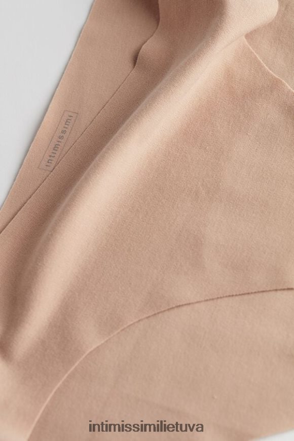 moterys švelnus smėlio spalvos neapdoroto kirpimo medvilninės kelnaitės Intimissimi apatinis trikotažas 248BPB1182