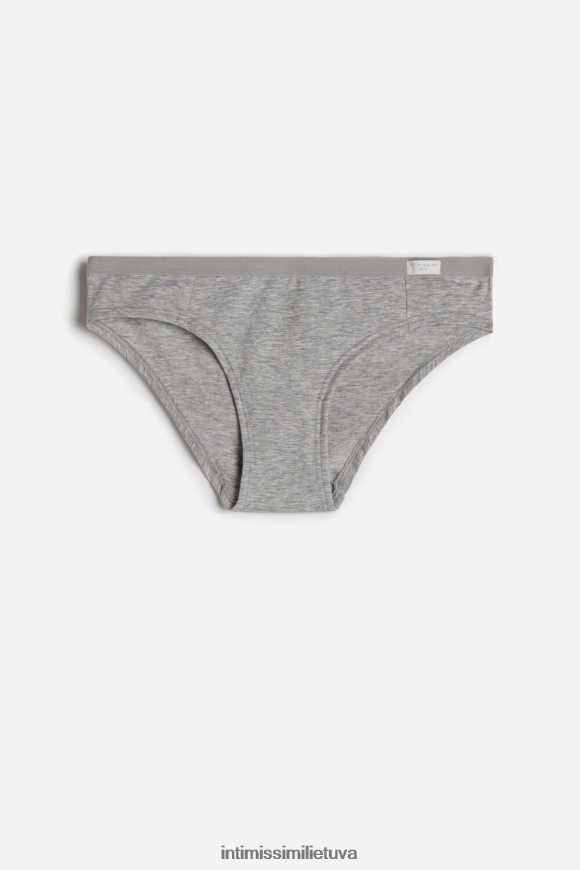 moterys šviesiai pilkas melanžas natūralios medvilnės kelnaitės Intimissimi apatinis trikotažas 248BPB1194