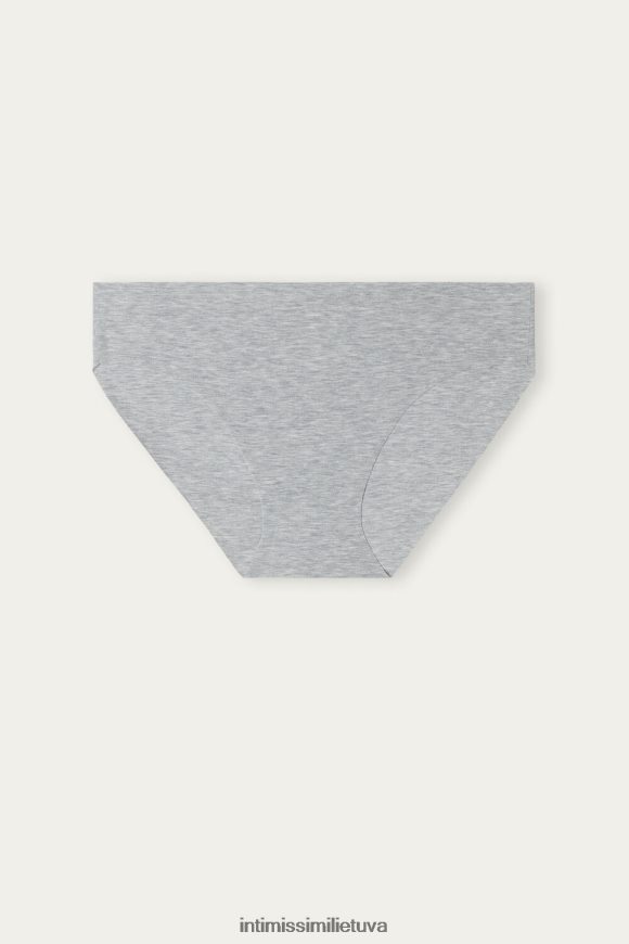 moterys šviesiai pilkas melanžas neapdoroto kirpimo medvilninės kelnaitės Intimissimi apatinis trikotažas 248BPB1185