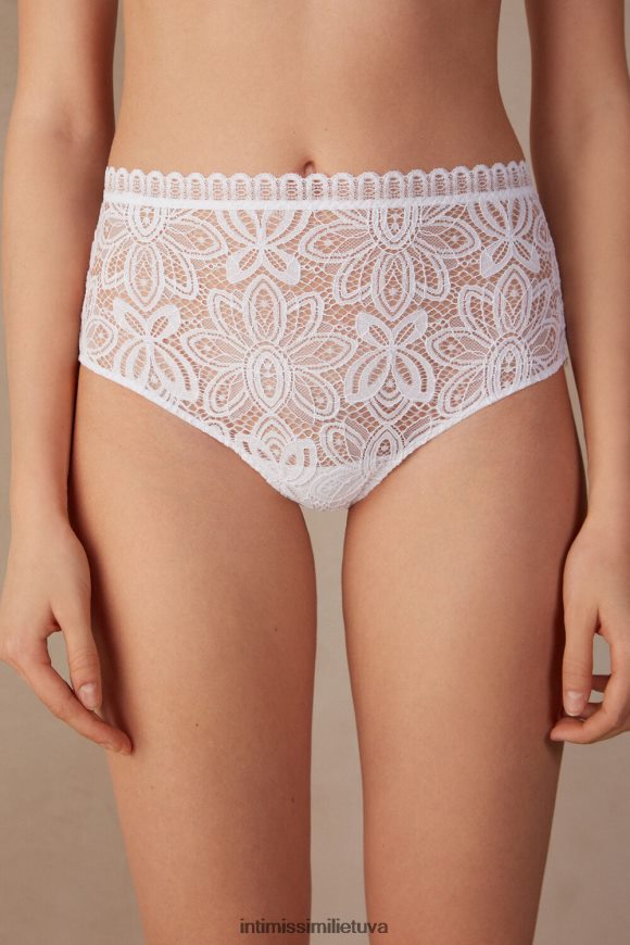 moterys baltas karštos vasaros dienos prancūziškos kelnaitės aukštu juosmeniu Intimissimi apatinis trikotažas 248BPB934