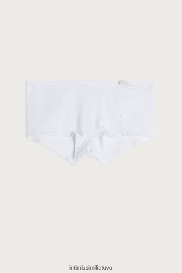 moterys baltas natūralios medvilnės trumpos kelnaitės Intimissimi apatinis trikotažas 248BPB1199