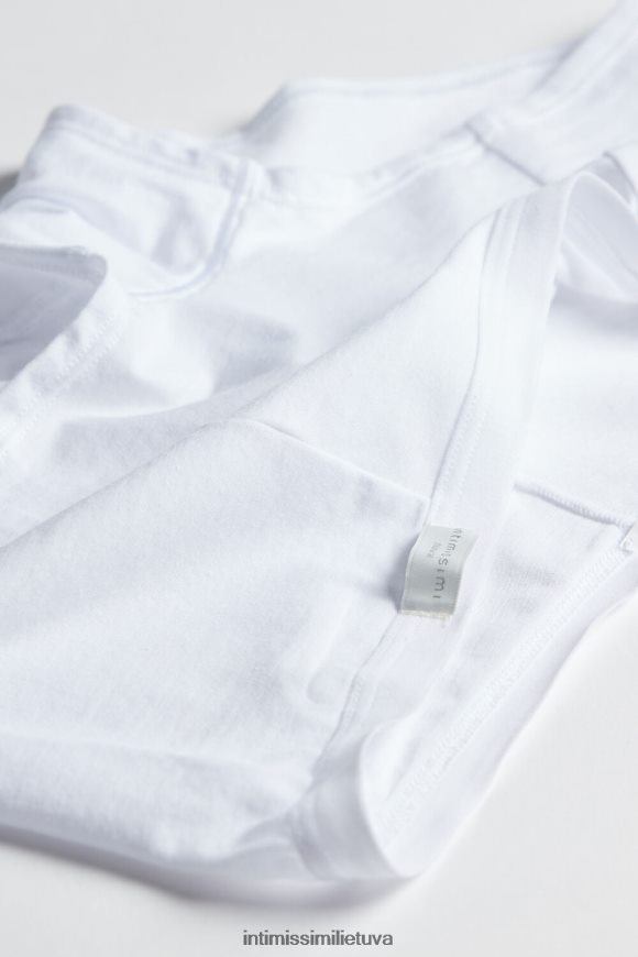 moterys baltas natūralios medvilnės trumpos kelnaitės Intimissimi apatinis trikotažas 248BPB1199
