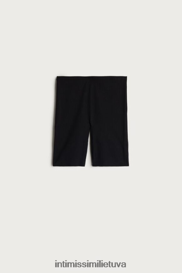 moterys juodas besiūliai supima medvilniniai šortai Intimissimi apatinis trikotažas 248BPB1178