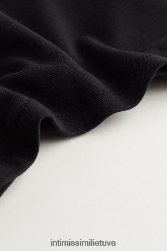moterys juodas besiūliai supima medvilniniai šortai Intimissimi apatinis trikotažas 248BPB1178
